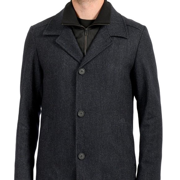 Hugo Boss Jackets & Coats Hugo Boss Mens Barelto942 Blue Wool